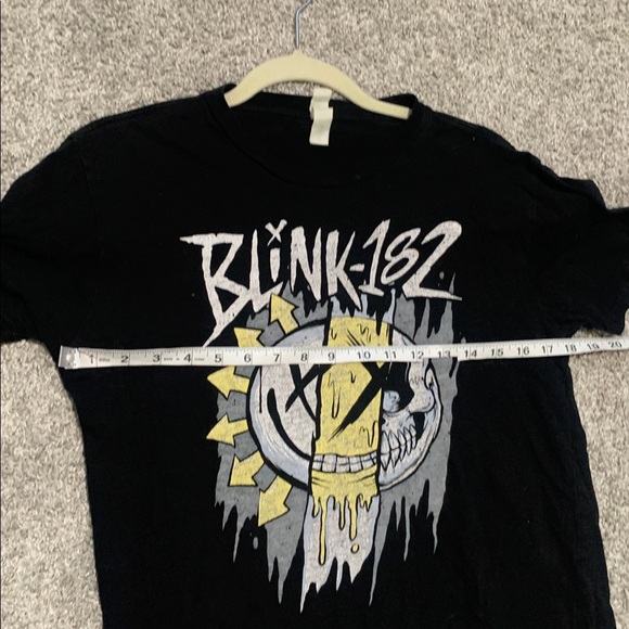 Blink 182 Creepy Face Logo Graphic Black Short Sleeve Band Tee Shirt - Picture 5 of 6